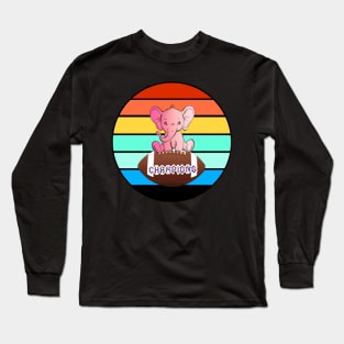 An elephant in a pop of color with superbowl t-shirts Long Sleeve T-Shirt